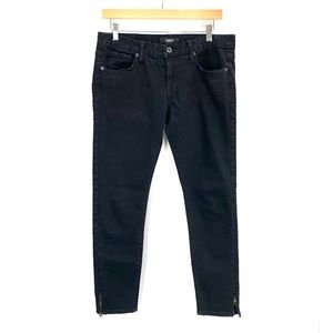 Baldwin Kansas City Y2K Black Rivington Mid Rise Peg Leg Crop Jeans Size 29